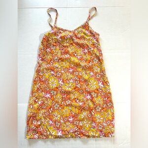 Vans Psychedelic Pink Orange Flower Mushroom Trippy Sleeveless Mini Dress